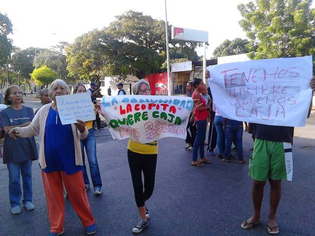 Foto: Protesta en Cumaná por falta de alimentos / Cortesía 