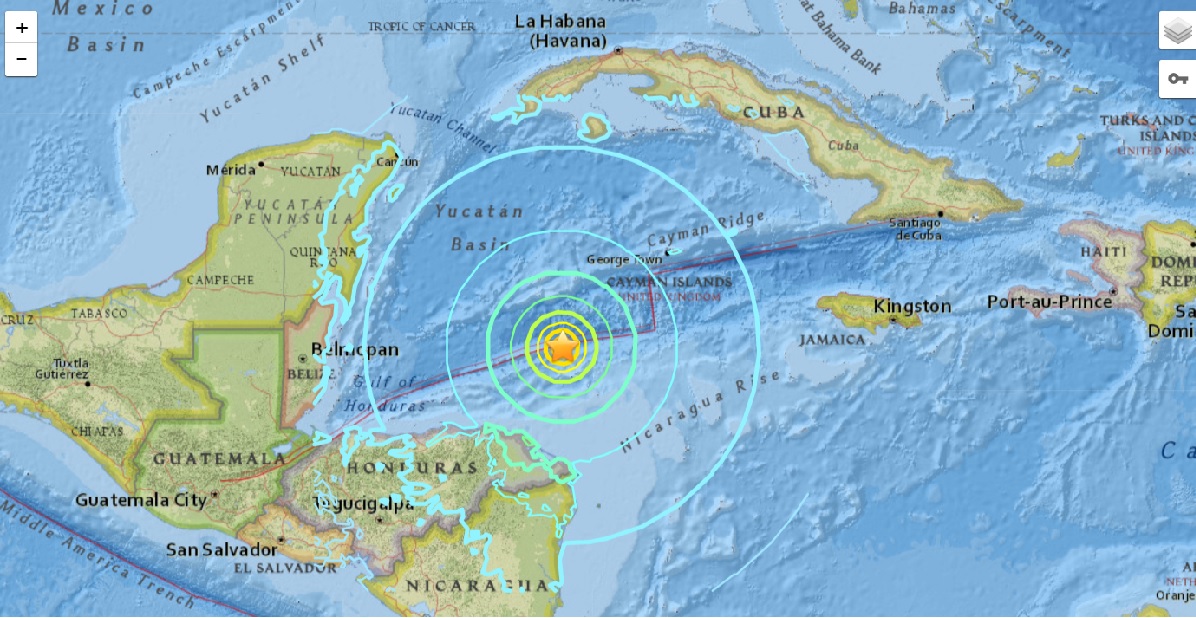 Terremoto de magnitud 7,6 sacude Honduras y activan alerta de tsunami en varios países del Caribe