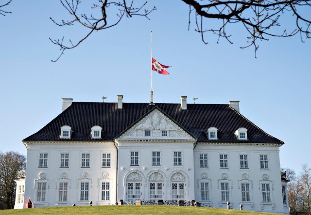 Marselisborg Palace is seen after the announcement of Prince Henrik's death, in Aarhus, Denmark, February 14, 2018. Ritzau Scanpix Denmark/Henning Bagger via REUTERS ATTENTION EDITORS - THIS IMAGE WAS PROVIDED BY A THIRD PARTY. DENMARK OUT. NO COMMERCIAL OR EDITORIAL SALES IN DENARK.