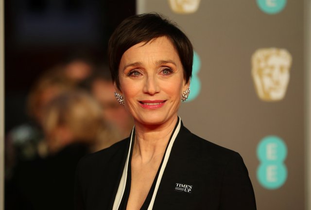 Kristin Scott Thomas arrives for the British Academy of Film and Television Awards (BAFTA) at the Royal Albert Hall in London, Britain, February 18, 2018. REUTERS/Hannah McKay