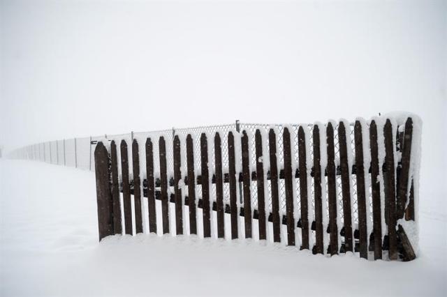 Clima nevado en Kalwaria Paclawska, en el sureste de Polonia (Foto: EFE / Darek Delmanowicz)
