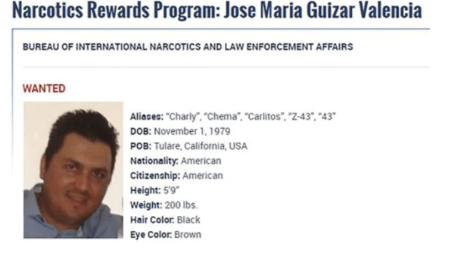La ficha de José María Guizar Valencia en el Departamento de Estado de los Estados Unidos. Infobae