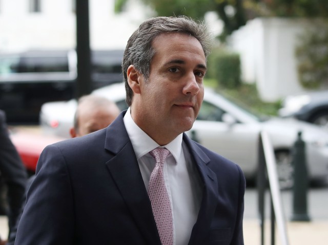 (FILES) In this file photo taken on September 19, 2017 Michael Cohen, US President Donald Trump's personal lawyer, arrives at the Hart Senate Office Building to be interviewed by the Senate Intelligence Committee in Washington, DC.  Cohen said to the New York Times in a February 13, 2018, statement, he paid $130,000 of his own money to porn star Stormy Daniels who once said she had an affair with Trump. Cohen said that he was not reimbursed for the payment to Daniels, whose real name is Stephanie Clifford. Cohen insisted the payment was legal, and declined to give details such as why he made the payment, the Times said.  / AFP PHOTO / GETTY IMAGES NORTH AMERICA / MARK WILSON