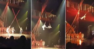 El momento en el que un acróbata de Cirque du Soleil muere en pleno show (VIDEO)