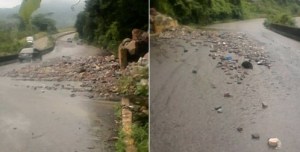 Lluvias en la zona norte del Táchira provocan afectaciones en la carretera