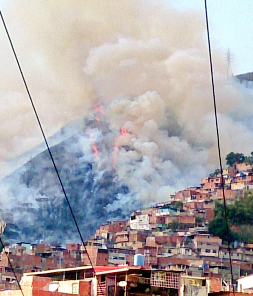 Reportan un incendio en el Ávila este jueves