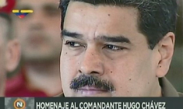 Nicolás Maduro desde la Academia Militar en Caracas  // Foto captura tv
