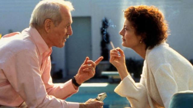 Paul Newman y Susan Sarandon durante el rodaje de la película