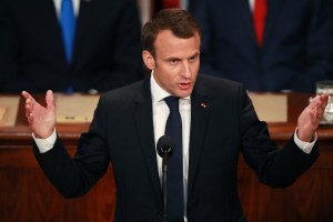Macron alerta contra aislacionismo y guerra comercial ante Congreso de EEUU