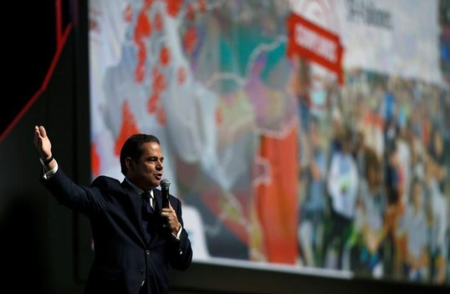 Imagen de archivo del vicepresidente colombiano, Germán Vargas Lleras, en la presentación de su reporte anual en Bogotá, mar 14, 2017. REUTERS/Jaime Saldarriaga