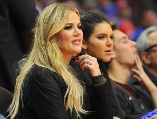Television personalities Khloe Kardashian and Kendall Jenner in attendance as the Houston Rockets play against the Los Angeles Clippers in Los Angeles, California, U.S., May 8, 2015. Mandatory Credit: Gary A. Vasquez-USA TODAY Sports /File Photo