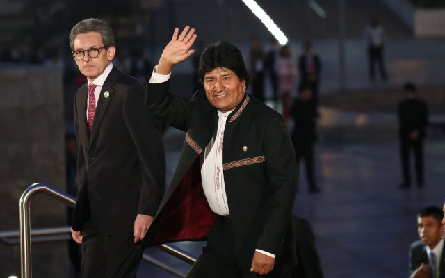 Bolivia's President Evo Morales arrives for the inauguration of the VIII Summit of the Americas in Lima, Peru April 13, 2018. REUTERS/Marco Brindicci
