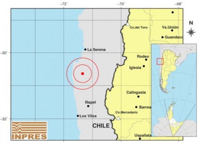 El temblor sacudió durante la madrugada de este jueves las regiones de Coquimbo y Atacama, en el norte de Chile | Foto: MDZ