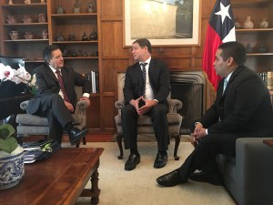 Luis Florido se reunió con canciller de Chile para alinear acciones en Cumbre de Las Américas