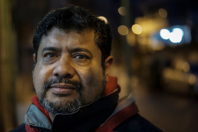 Venezuelan migrant Reinaldo P. poses in Vigo, northwestern Spain, on March 14, 2018. Decades ago, they left their homes in northwestern Spain in their thousands for Venezuela, fleeing poverty or attracted by promises of oil riches. Now, many are coming back to Galicia -- or at least their descendants are -- escaping an acute crisis in Venezuela for the remote Spanish region, lured by authorities there who want to attract younger people, faced as they are with an ageing population. / AFP PHOTO / Miguel Riopa