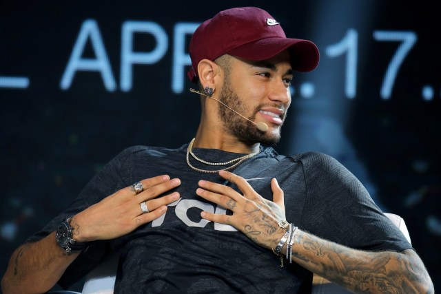 Imagen de archivo del brasileño Neymar durante un evento promocional en Sao Paulo, Brasil, el 17 de abril de 2018. REUTERS/Paulo Whitaker