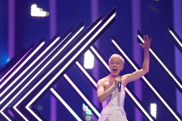United Kingdom's SuRie performs "Storm" during the Grand Final of Eurovision Song Contest 2018 at the Altice Arena hall in Lisbon, Portugal, May 12, 2018. REUTERS/Pedro Nunes