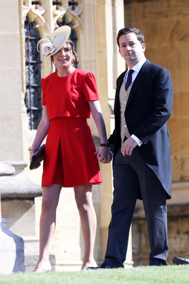 Rebecca Deacon and Adam Priestley arrive at the wedding of Prince Harry to Ms Meghan Markle at St George's Chapel, Windsor Castle in Windsor, Britain, May 19, 2018. Chris Jackson/Pool via REUTERS