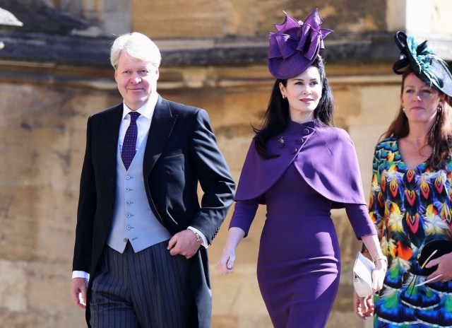 Charles Spencer, 9th Earl Spencer and Karen Spencer arrive at the wedding of Prince Harry to Ms Meghan Markle at St George's Chapel, Windsor Castle on May 19, 2018 in Windsor, England. Chris Jackson/Pool via REUTERS