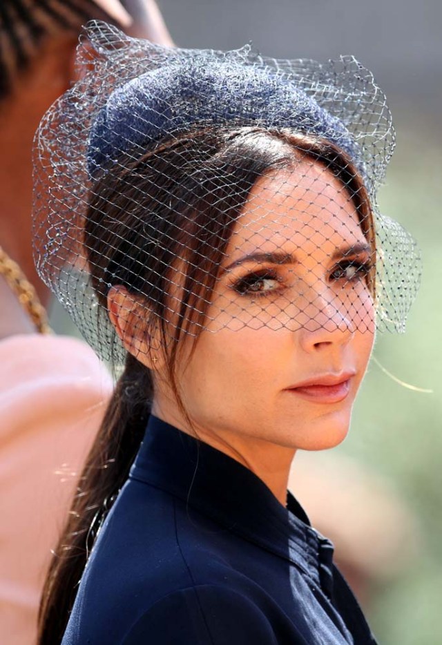 Victoria Beckham leaves St George's Chapel at Windsor Castle after the wedding of Meghan Markle and Prince Harry. Saturday May 19, 2018. Chris Radburn/Pool via REUTERS