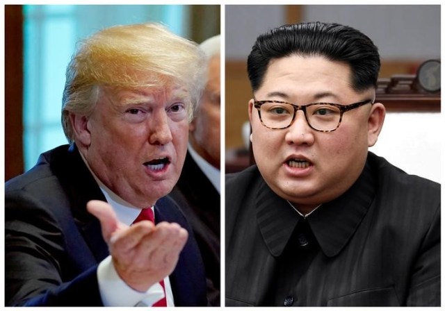 IMAGEN DE ARCHIVO: Combinación de fotos del presidente de Estados Unidos, Donald Trump, y del líder de Corea del Norte, Kim Jong Un. 17 de mayo de 2018 y 27 de abril de 2018. REUTERS/Kevin Lamarque y Prensa de Cumbre Coreana.