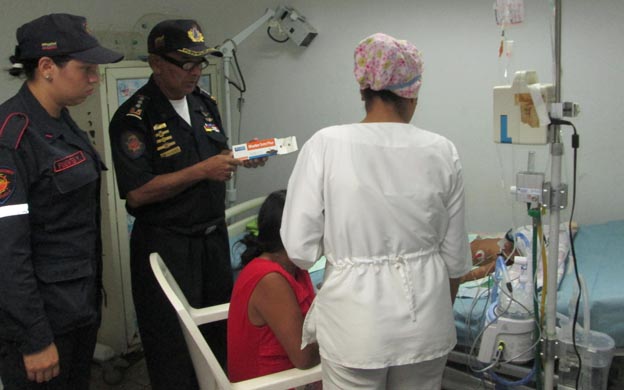El pequeño fue atendido en el Hospital Universitario de Maracaibo.