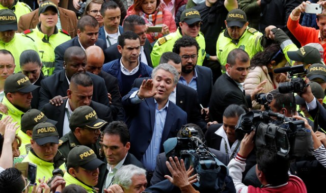 El candidato Iván Duque reiteró su llamado a los partidos políticos para formar una coalición que le permita ganar la Presidencia de Colombia REUTERS/Nacho Doce