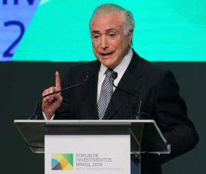 Temer de Brasil no ve crisis de moneda local