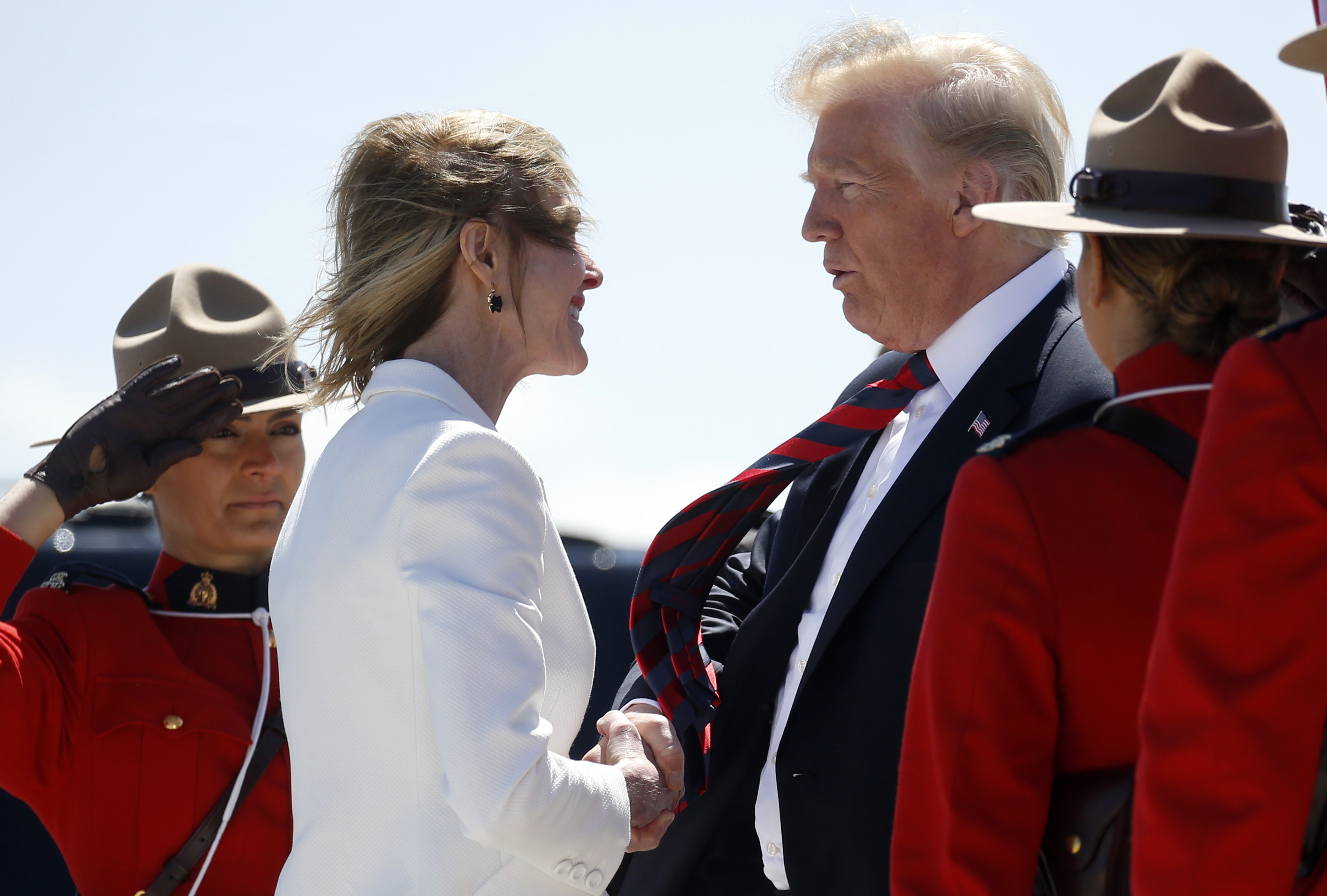 Donald Trump llega a Canadá para partipar en la Cumbre del G7