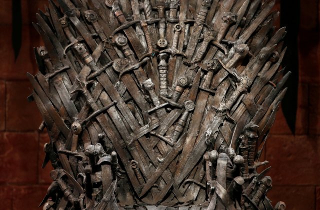 FILE PHOTO: The Iron Throne is seen on the set of the television series Game of Thrones in the Titanic Quarter of Belfast, Northern Ireland, June 24, 2014. REUTERS/Phil Noble/File Photo