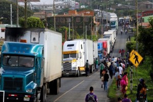 Más de 4.000 camiones están varados en las fronteras de Nicaragua por crisis