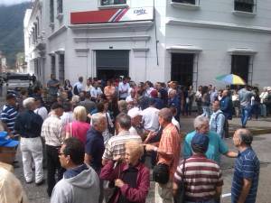 Trabajadores de Cantv-Mérida protestan por la violación de sus derechos laborales