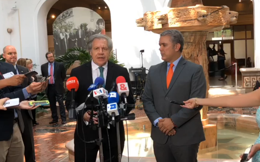 Almagro agradeció el apoyo de Iván Duque sobre informe de Venezuela