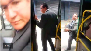 La valiente actitud de una mujer al ver que un hombre se masturbaba a su lado en un bus (Video)
