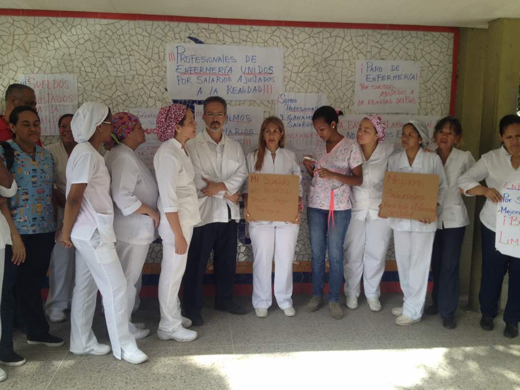 Enfermeras del Materno Infantil de Petare continúan en protesta por salarios dignos #28Jun (Fotos)