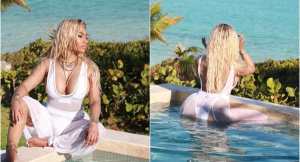 Así fue el reguero de Nicki Minaj moviendo las nalgas en una piscina (Foto)