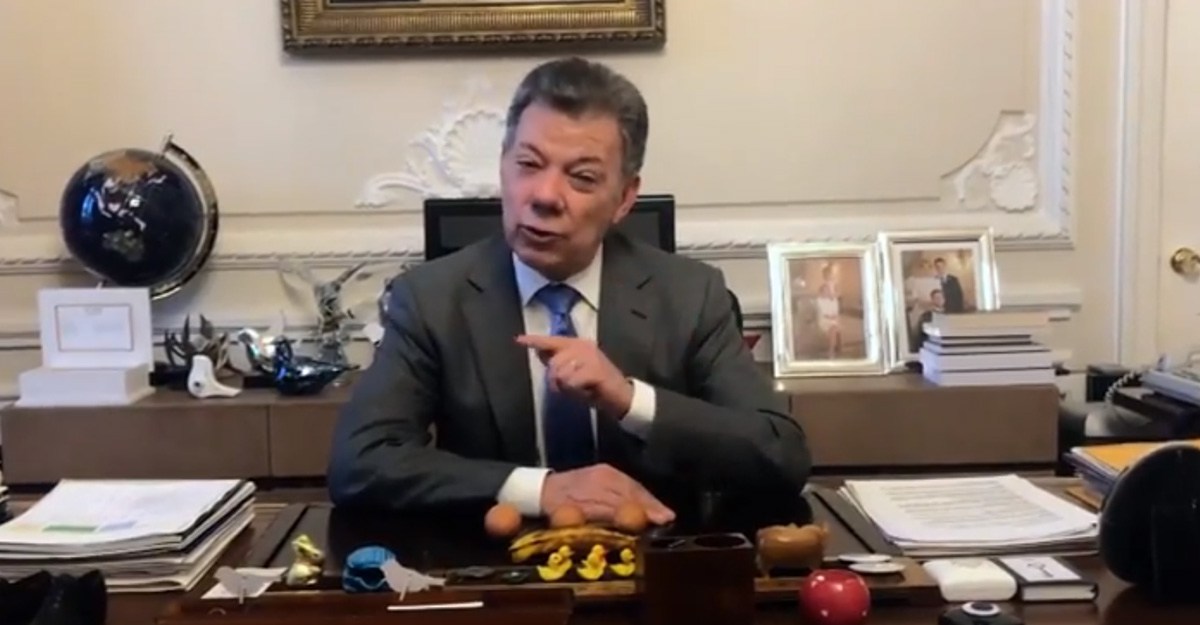 Antes de dejar la presidencia de Colombia, Juan Manuel Santos se estrena como “youtuber”
