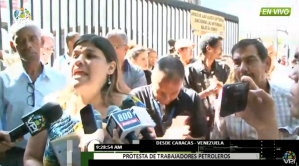 Trabajadores de Pdvsa exigen la presencia de Maduro en La Campiña #28Ago (video)