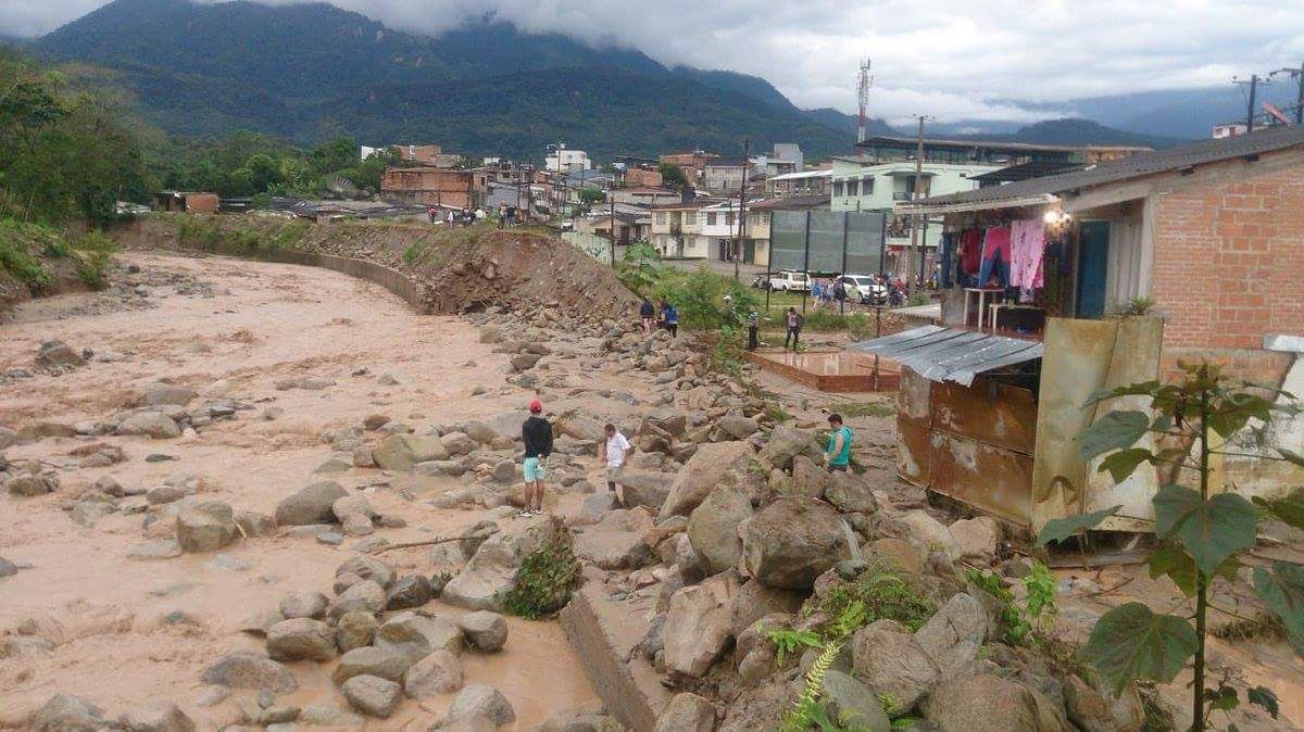Alerta roja por inundaciones en la ciudad de Mocoa, en el sur de Colombia
