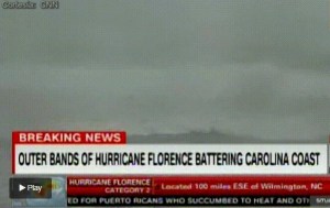 El huracán Florence comienza a azotar la costa este de EEUU