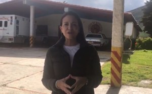 Desde Apartaderos, María Corina se solidariza con los bomberos presos (Video)