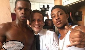 La polémica imagen de Emmanuel Macron que ha dado de qué hablar en Francia (FOTO)