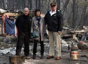 EN IMÁGENES: Trump visita una California devastada por voraces incendios