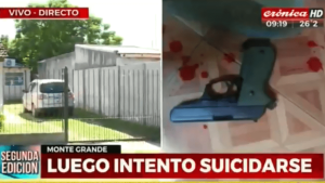 Ex policía argentina asesina a tiros a su propio hijo (Imágenes Sensibles)
