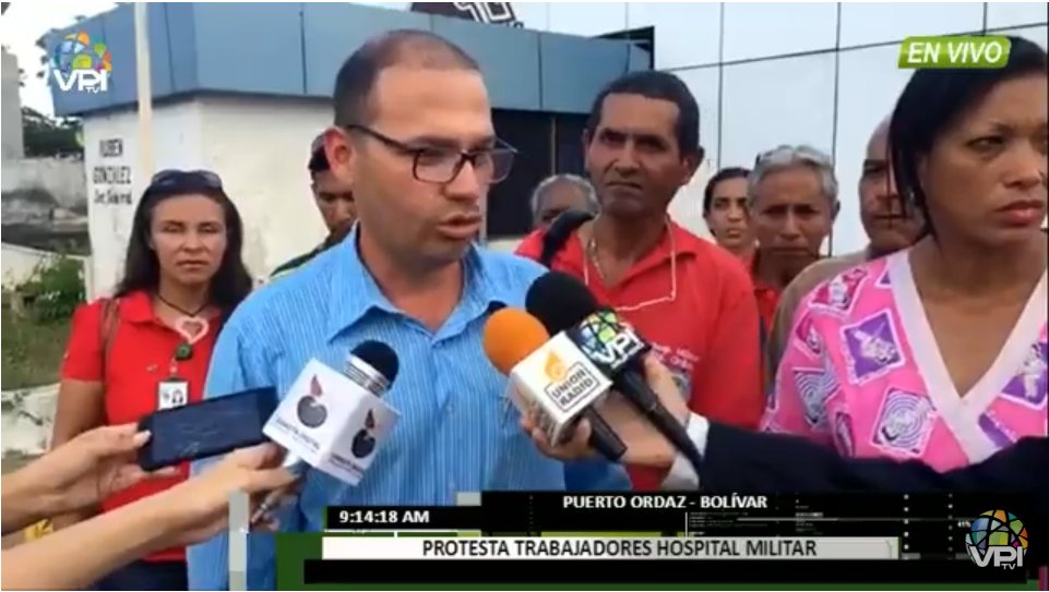 Trabajadores del Hospital Militar en Bolívar protestan para exigir beneficios laborales #21Nov