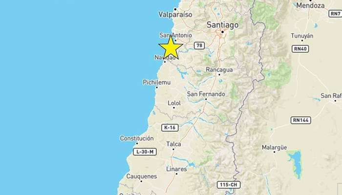 Temblor de magnitud 5,2 Richter sacude 5 regiones del norte y centro de Chile