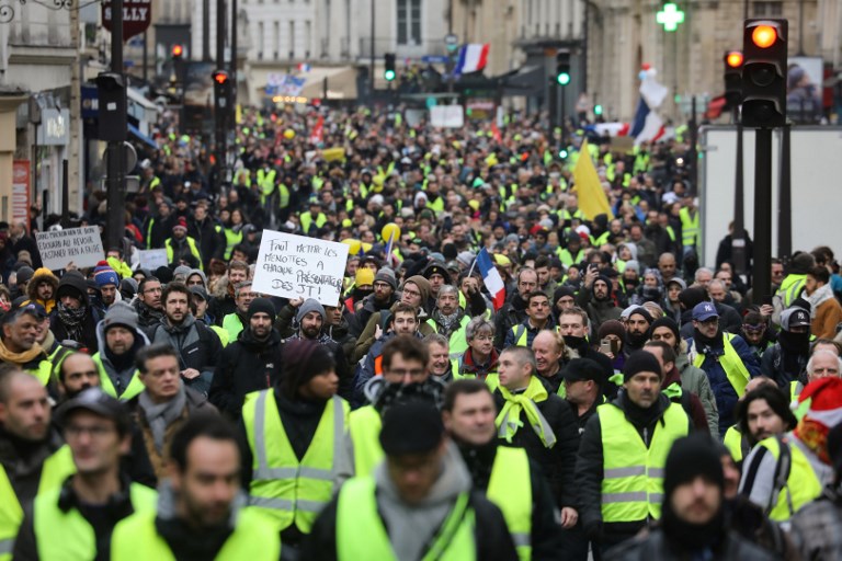 Nueva protesta de “chalecos amarillos” en Francia en un mes crucial para su movimiento