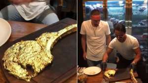 Franck Ribéry ordenó un bistec bañado en oro…y se lo sirvió su “hermano” Salt Bae (video)