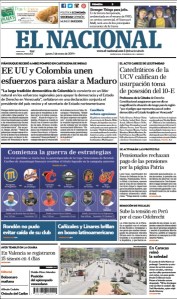 Portadas de este jueves 3 de enero de 2019