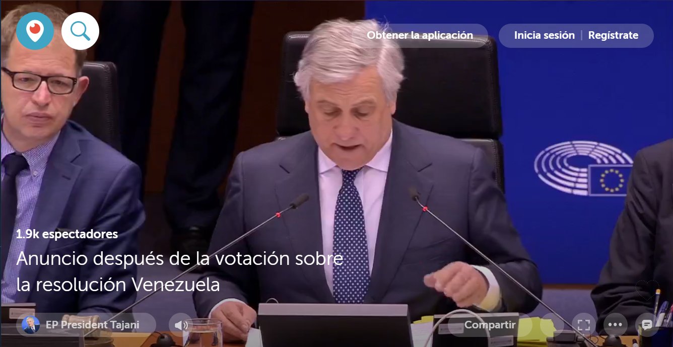 Tajani pide a la UE y sus estados miembros que reconozcan a Guaidó como Presidente (E) de Venezuela